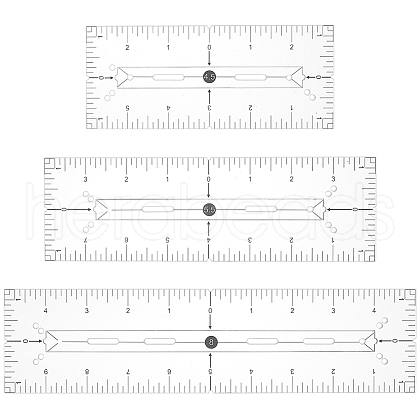 3Pcs 3 Style Acrylic Quilting Template DIY-WH0568-39-1