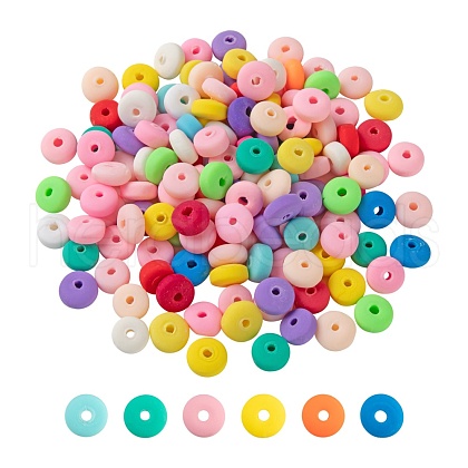 4 Colors Handmade Polymer Clay Beads Strands CLAY-FS0001-06-1