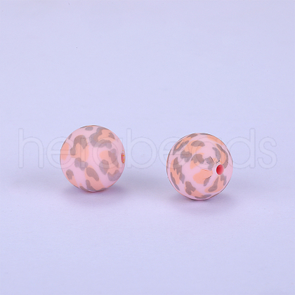 Printed Round Silicone Focal Beads SI-JX0056A-91-1