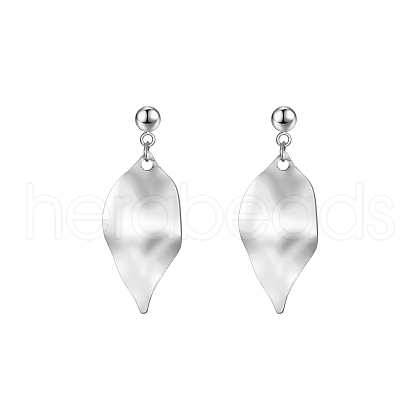 Elegant Stainless Steel Leaf Earrings for Women NQ9483-2-1