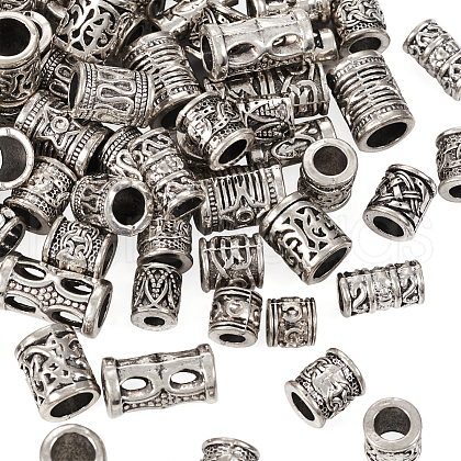 150Pcs 15 Styles Tibetan Style Alloy European Beads FIND-TA0002-68-1