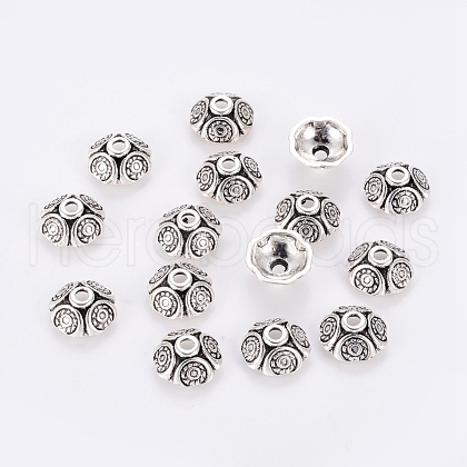 Tibetan Style Alloy Bead Caps LF0652Y-1