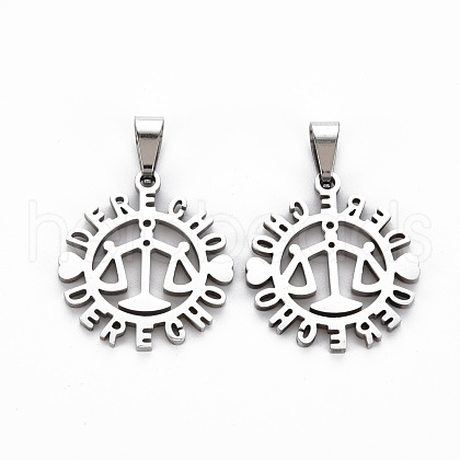 Non-Tarnish 201 Stainless Steel Pendants STAS-Q240-089P-1