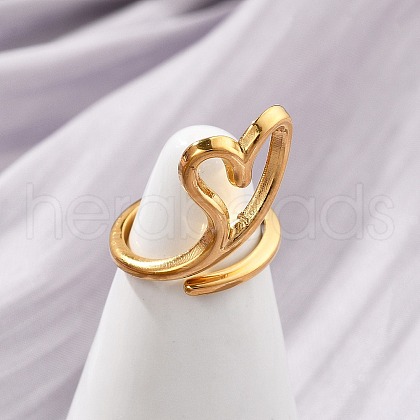 304 Stainless Steel Cuff Rings RJEW-D317-01D-G-1
