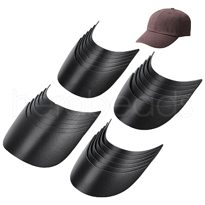  24Pcs 4 Styles Plastic Hat Brim Board for Peaked Cap AJEW-NB0006-26A-1