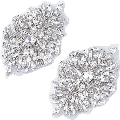 Fingerinspire 2Pcs Hotfix Rhinestone DIY-FG0002-50-1