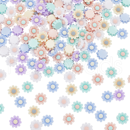 SUNNYCLUE 200Pcs Opaque Resin Decoden Cabochons RESI-SC0003-38-1