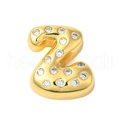 Rack Plating Brass Micro Pave Clear Cubic Zirconia Perdants KK-C067-11G-Z-1