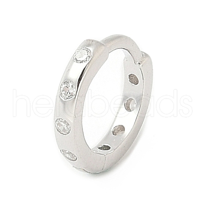 925 Sterling Silver Cubic Zirconia Hoop Earrings ZD9822-4-1
