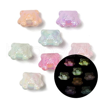 Luminous & UV Plating Opauqe Acrylic Beads OACR-B031-26-1
