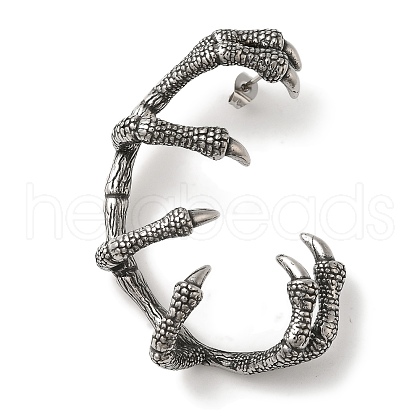 316 Surgical Stainless Steel Cuff Earrings EJEW-E300-19AS-1