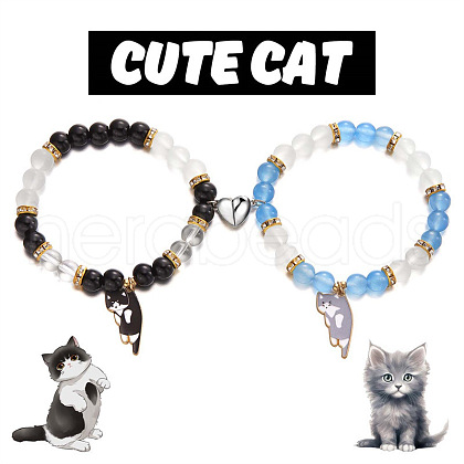 Couples Beaded Bracelet Jewelry for Unisex PW-WGD304B-01-1