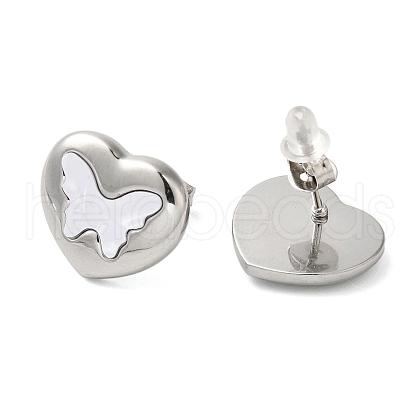 Non-Tarnish 304 Stainless Steel Stud Earrings EJEW-U001-05P-01-1