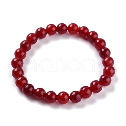 Dyed Natural Jade Beads Stretch Bracelets BJEW-G633-B-13-1
