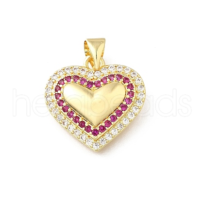 Brass Micro Pave Cubic Zirconia Pendants KK-Q066-18A-G-1