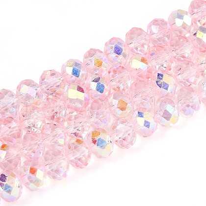 Transparent Glass Beads Strands EGLA-N016-6mm-04-1