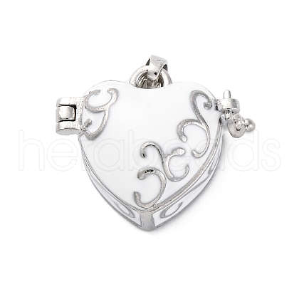 Brass Enamel Locket Pendants KK-F894-15P-01-1