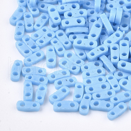 2-Hole Opaque Glass Seed Beads SEED-S023-04E-1