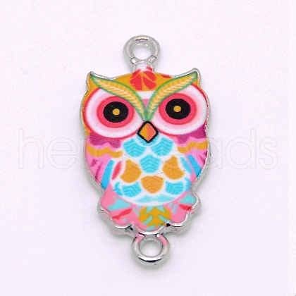 Zinc Alloy Enamel Links ENAM-TAC0007-03E-1