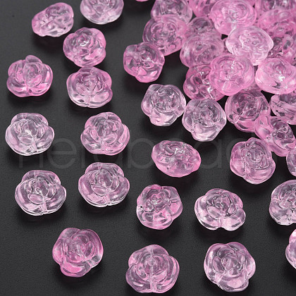Transparent Baking Painted Glass Beads X-GLAA-S190-022-A05-1
