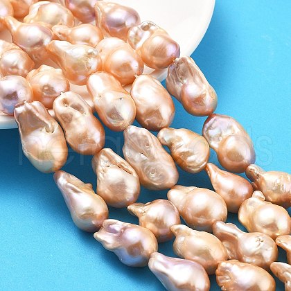 Natural Nucleated Pearl Beads Strands PEAR-B004-15C-04E-1
