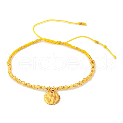 Yellow Opal Braided Bead Bracelet FR2657-1-1