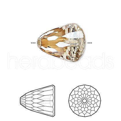 Austrian Crystal Rhinestone Beads X-5541-11mm-001GSHA(U)-1