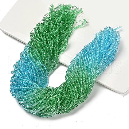 Transparent Painted Glass Beads Strands DGLA-A034-T1mm-A17-1