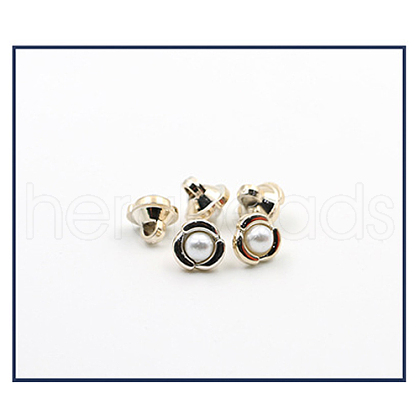 Plastic Shank Buttons BUTT-WH0012-18-1