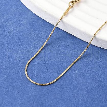 Unique Unisex 304 Stainless Steel Beading Chain Necklaces NJEW-M023-008-1
