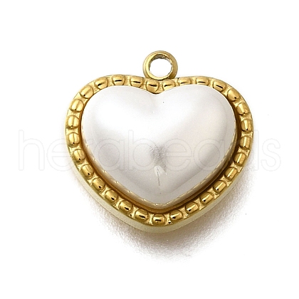 Plastic Imitation Shell Pendants STAS-H201-01B-G-1