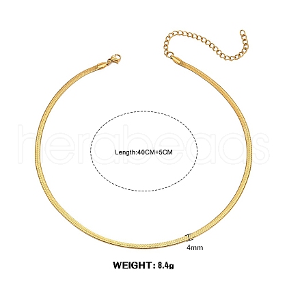 Stainless Steel Snake Bone Chain Necklaces WG41318-05-1