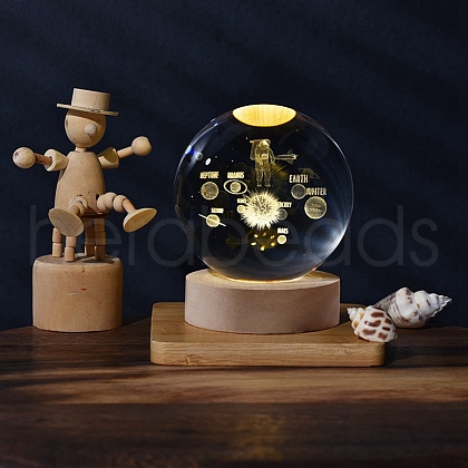 Glass Crystal Ball DJEW-PW0012-047A-05-1