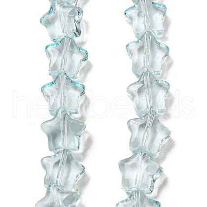 Baking Paint Transparent Glass Beads Strands DGLA-A07-T8mm-KD04-1