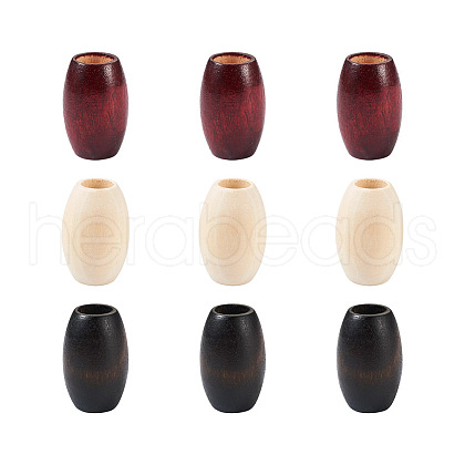 Craftdady 60Pcs 3 Colors Wooden Beads WOOD-CD0001-12-1