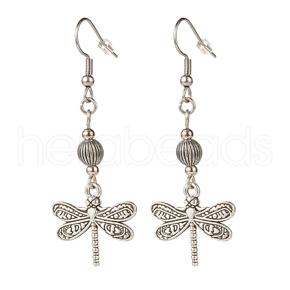 Alloy Dragonfly Dangle Earrings EJEW-JE04911-05-1