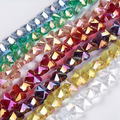 Electroplate Glass Beads Strands GLAA-K026-AB-1