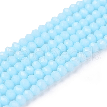 Opaque Solid Color Imitation Jade Glass Beads Strands EGLA-A044-P1mm-D06-1