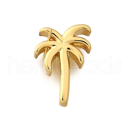 Coconut Tree Brass Beads KK-B136-10G-05-1