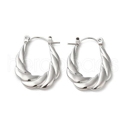 304 Stainless Hoop Earrings EJEW-Z026-39P-1