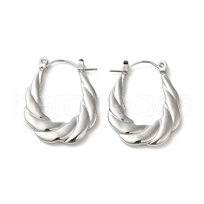 Non-Tarnish 304 Stainless Hoop Earrings EJEW-Z026-39P-1