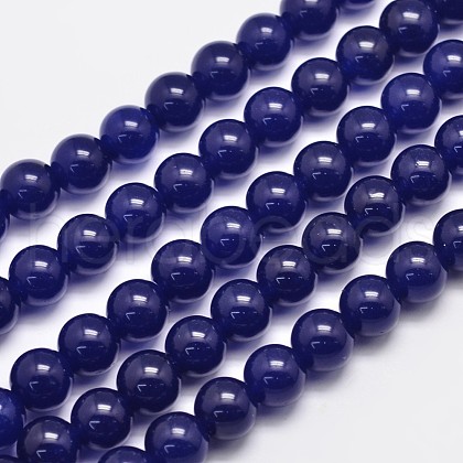 Natural & Dyed Malaysia Jade Bead Strands G-A146-10mm-A22-1