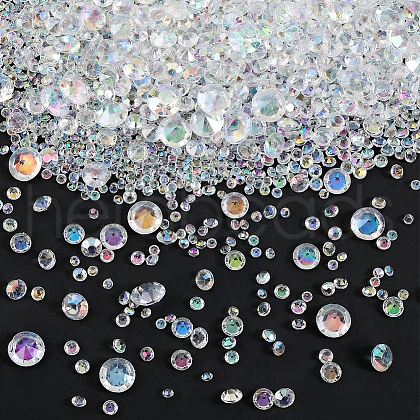 SOFPLATE 6300Pcs Acrylic Rhinestone Pointed Back Cabochons GACR-SP0001-03B-1