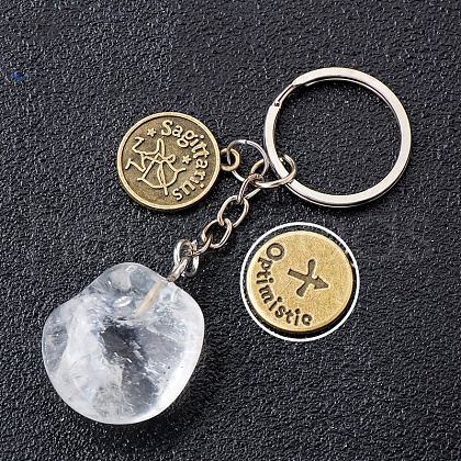 Natural Quartz Crystal Keychain PW-WG6B815-09-1