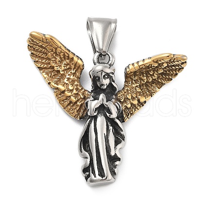 304 Stainless Steel Pendants STAS-V008-12AS-1