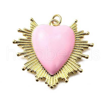 Brass Enamel Pendants KK-B136-08G-04-1