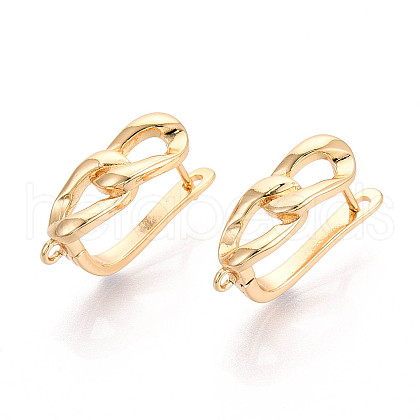 Brass Hoop Earring Findings KK-N267-25G-1