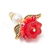 Glass Seed Beaded Angel Pendants PALLOY-MZ00713-02-3
