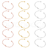 ANATTASOUL 15Pcs 3 Colors Alloy Hollow Heart Open Cuff Bangles Set for Women BJEW-AN0001-57-1