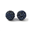 Chunky Resin Rhinestone Bubblegum Ball Beads RESI-M011-11-3